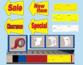 Shelf Channel Rail Information Cards,Clips & Shelftalkers